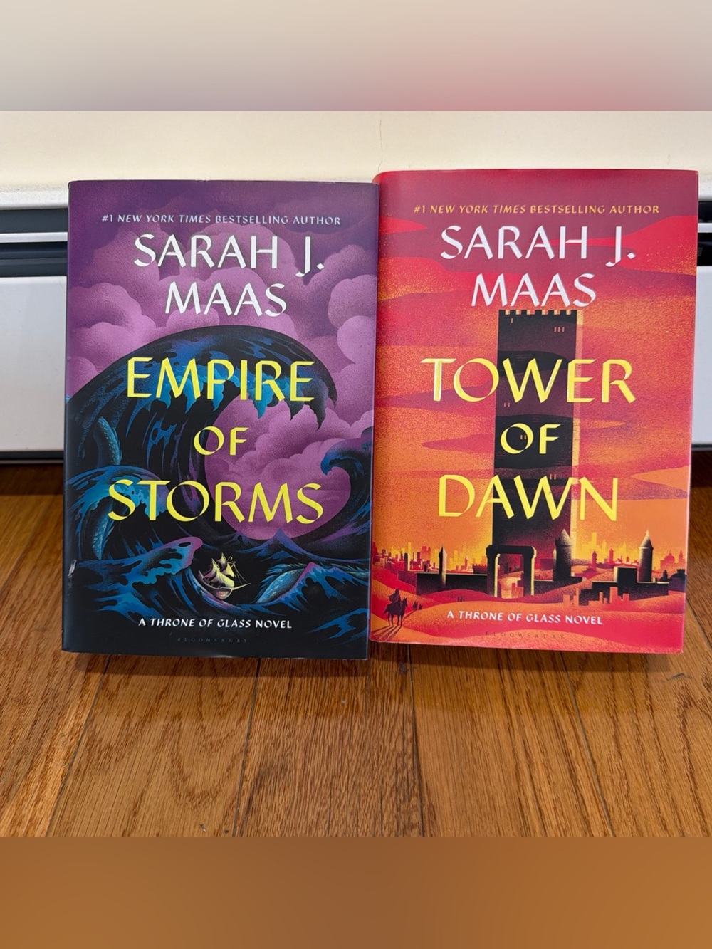 Empire of Storms & Tower of Dawn Hardcover Set 2 Purple and Orange sarah J. Maas